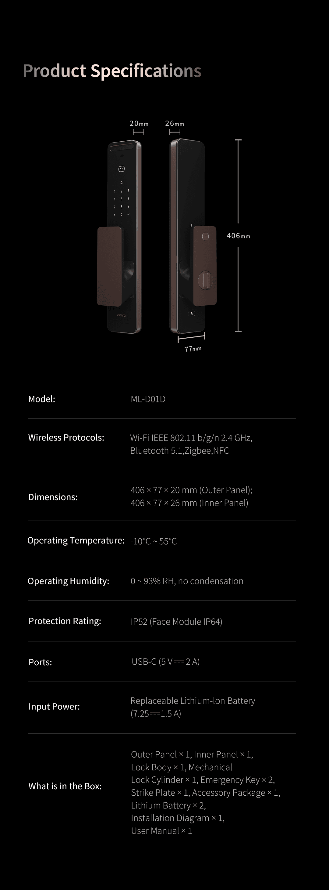 Aqara Smart Lock D200i — detail 20